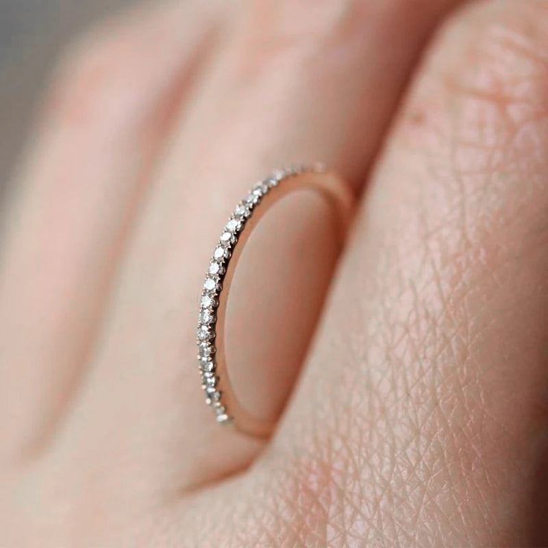 Delicate Zircon Stackable Ring