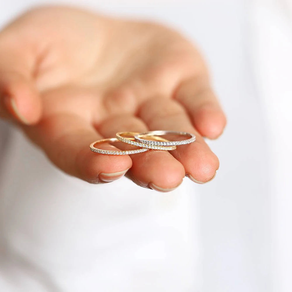 Delicate Zircon Stackable Ring