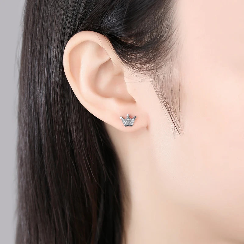 925 Sterling Silver Stud & Hoop Earrings Set