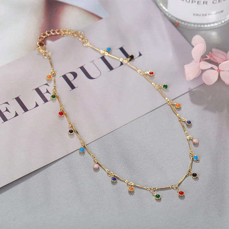 Fashion Candy Color Tassel Necklace