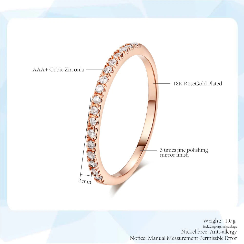 Delicate Zircon Stackable Ring