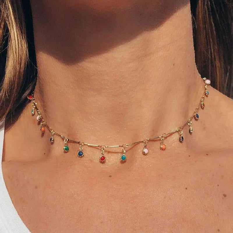 Fashion Candy Color Tassel Necklace