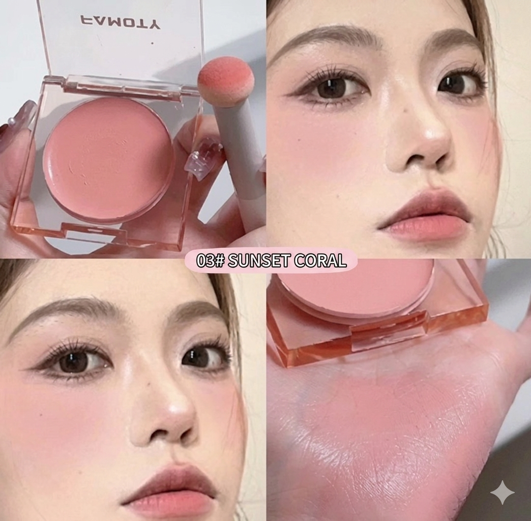 Peach Pink Natural Cheek Palette