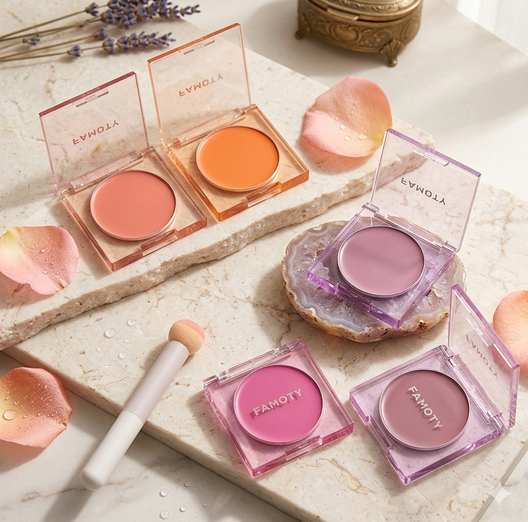 Peach Pink Natural Cheek Palette