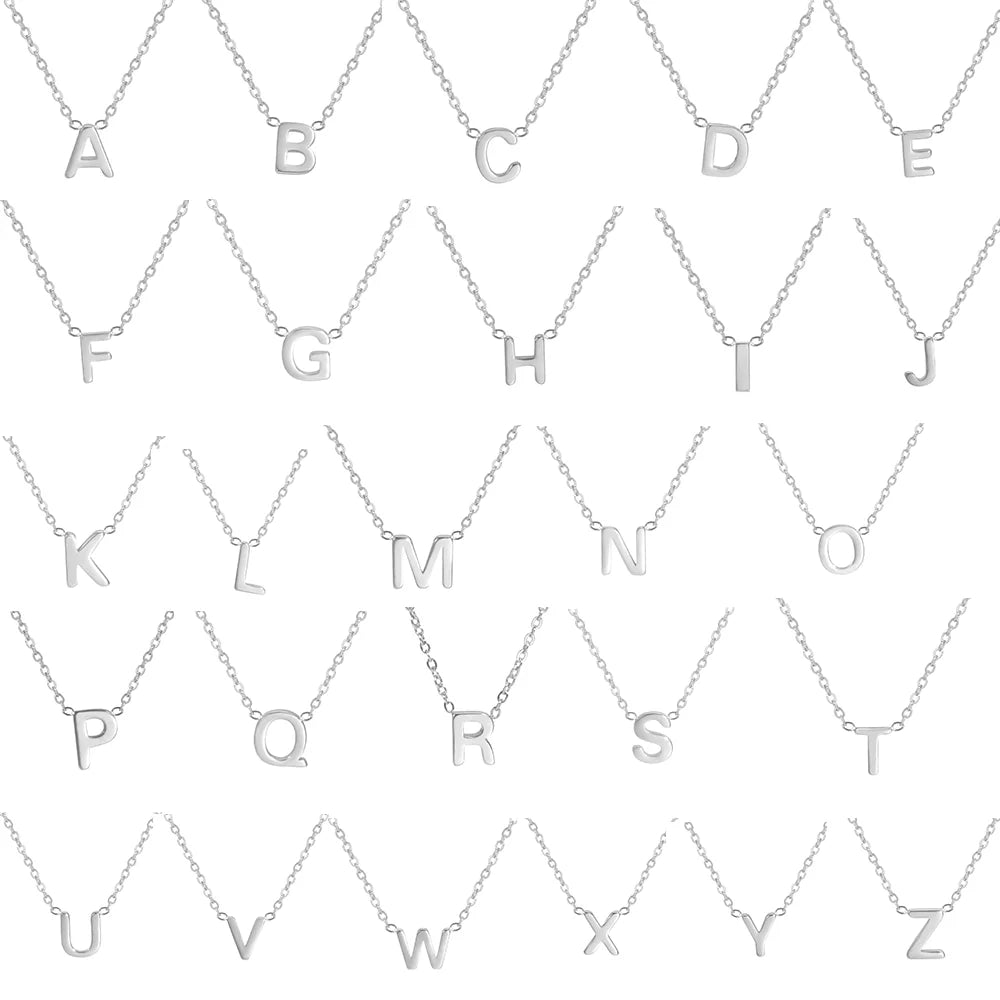 Cazador Minimalist A–Z Initial Necklace – Stainless Steel