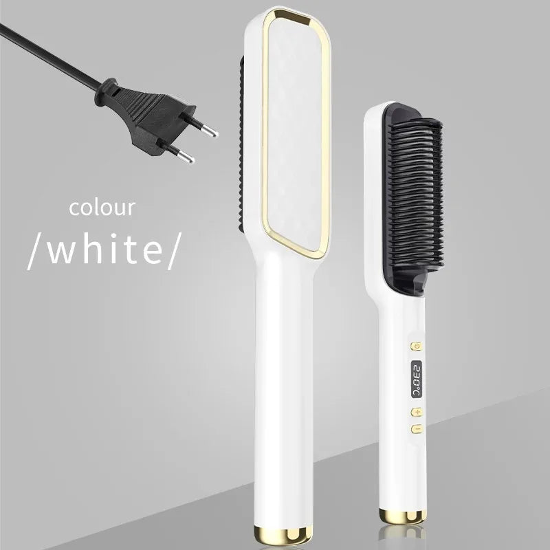 Electric Hot Comb – Negative Ion Anti-Scald Hair Straightening Styling Brush