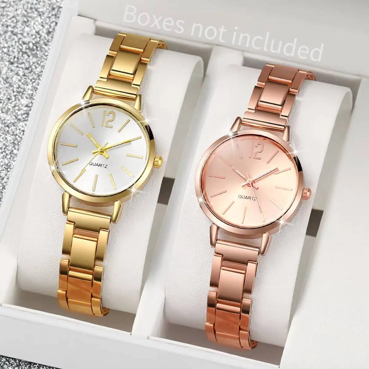 1/2/3PCS Simple Dial Women Quartz Watch