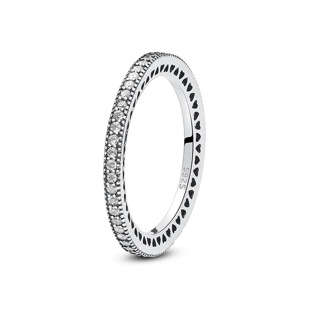 925 Sterling Silver Crown Heart Ring