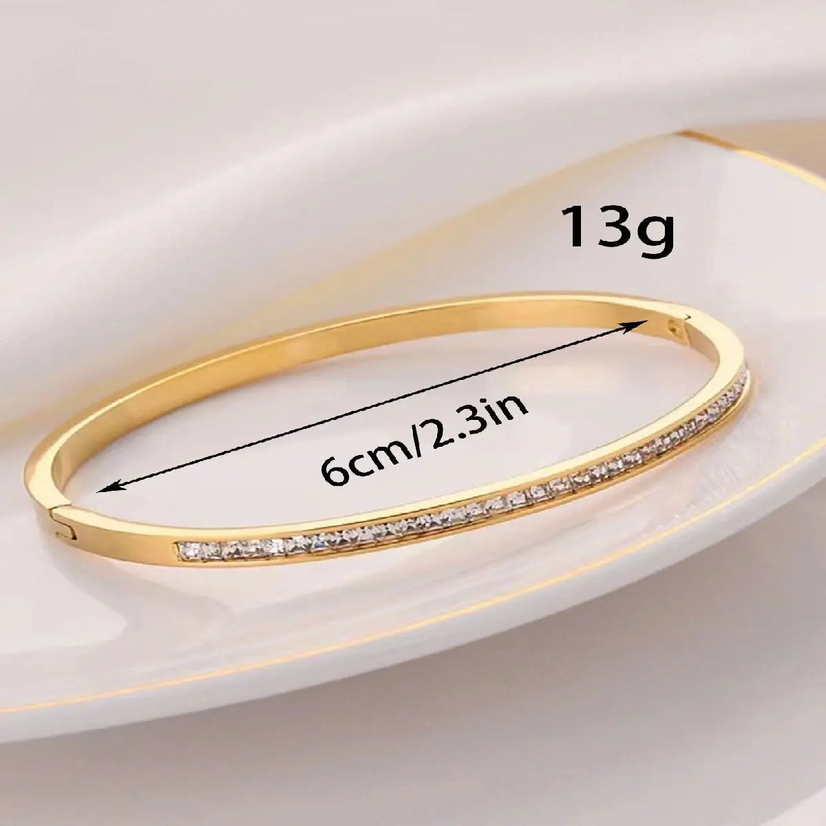 Gold Stainless Steel Titanium Roman Bangle Bracelet