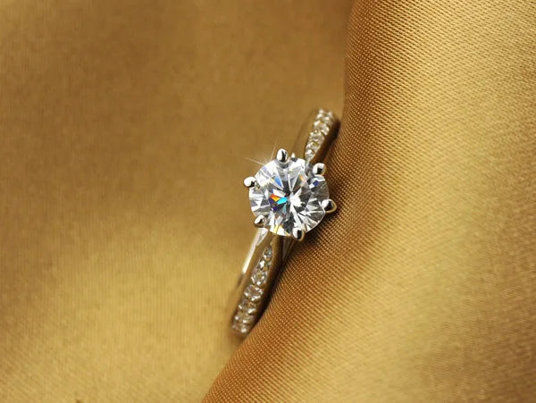 Luxury 925 Sterling Silver Ring with Elegant Diamond Design