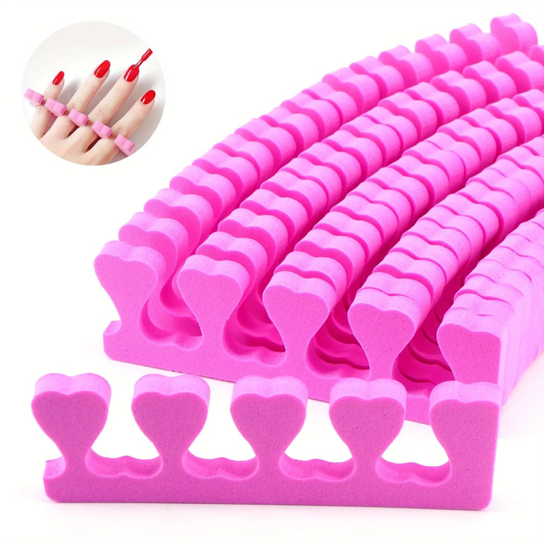 2/10/20/50/100PCS Pink Nail Art Toe Separators