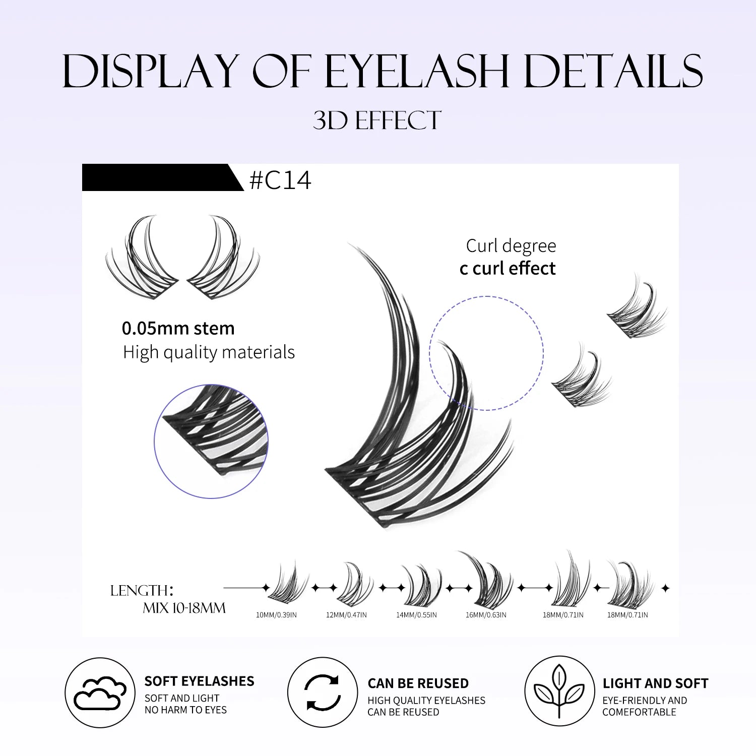 GROINNEYA 320PCS Lash Cluster Tray
