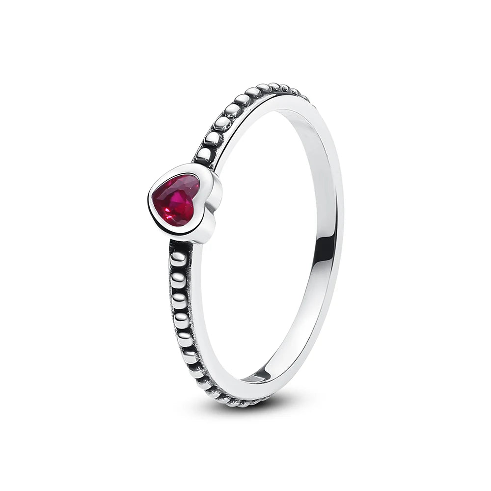 925 Sterling Silver Crown Heart Ring