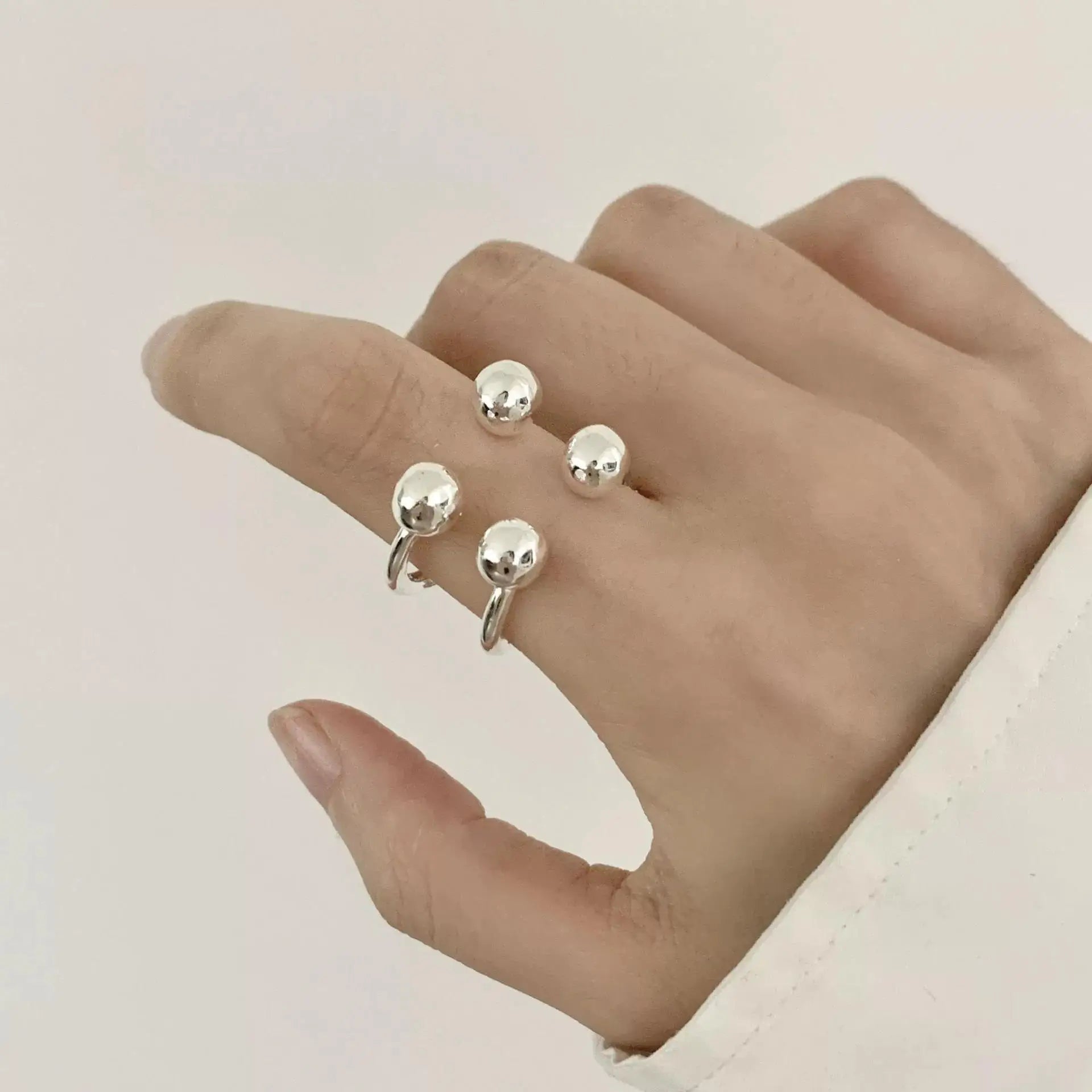 925 Silver Twisted Croissant Ring