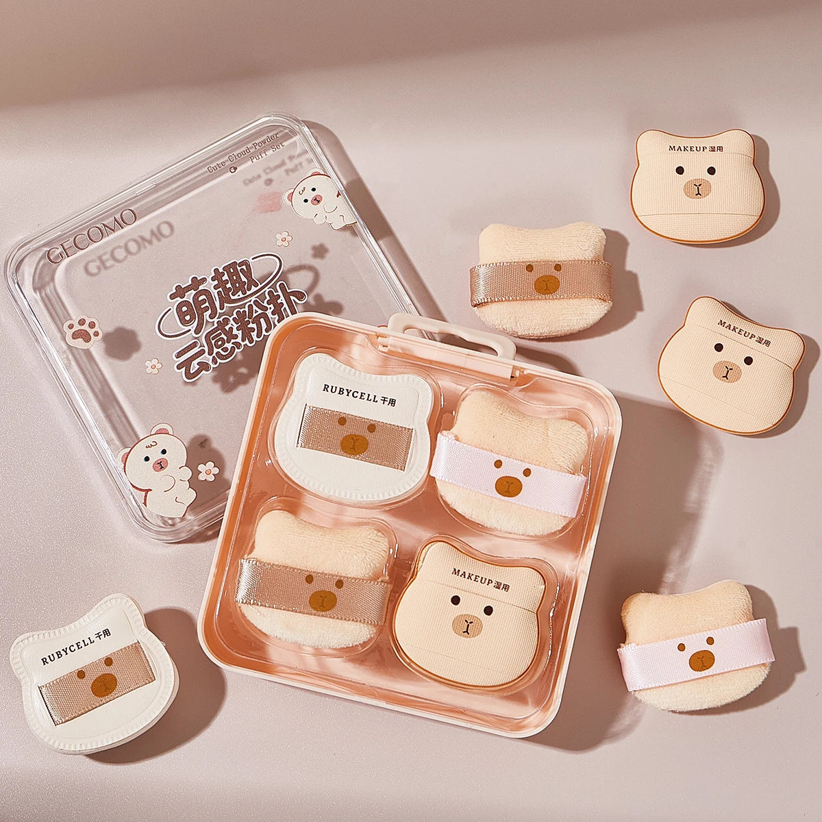 Cute Bear Puff Set