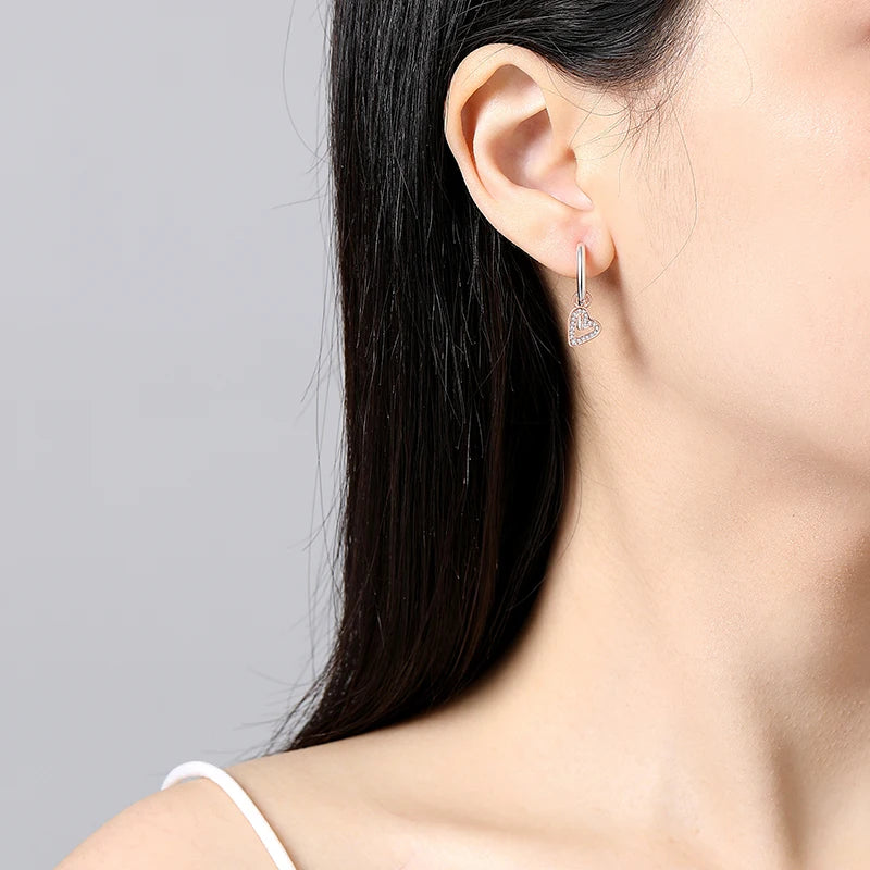 925 Sterling Silver Stud & Hoop Earrings Set
