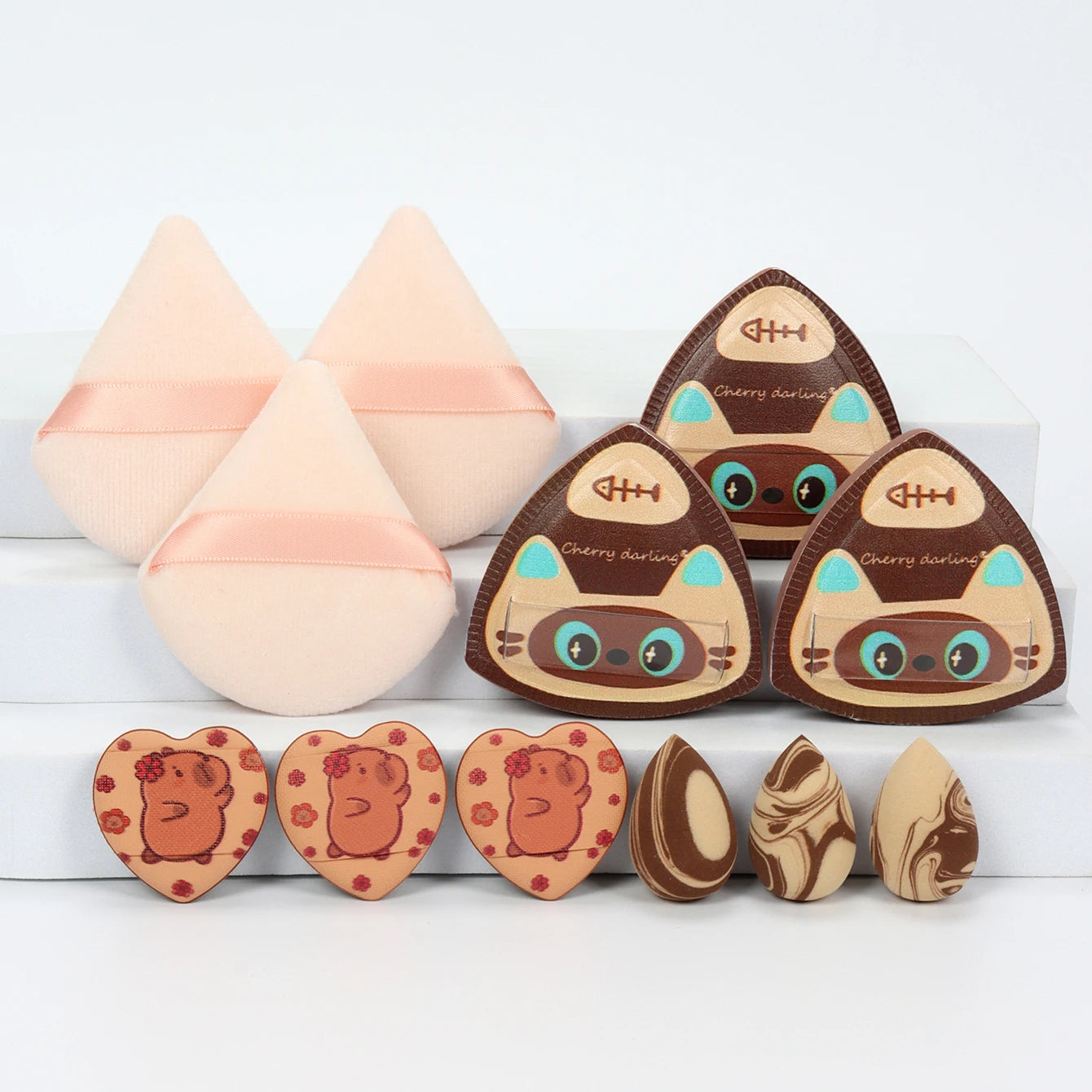 Cat Puff Makeup Blender Set