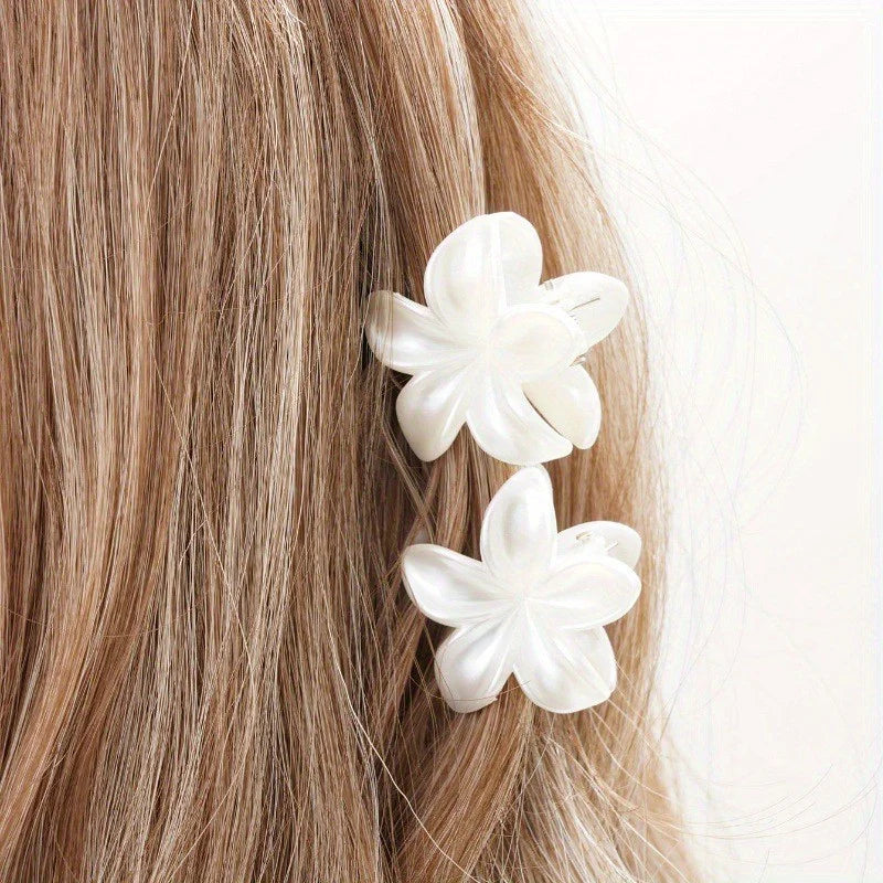 Fashionable Shiny Egg-Shaped Flower Hair Clip