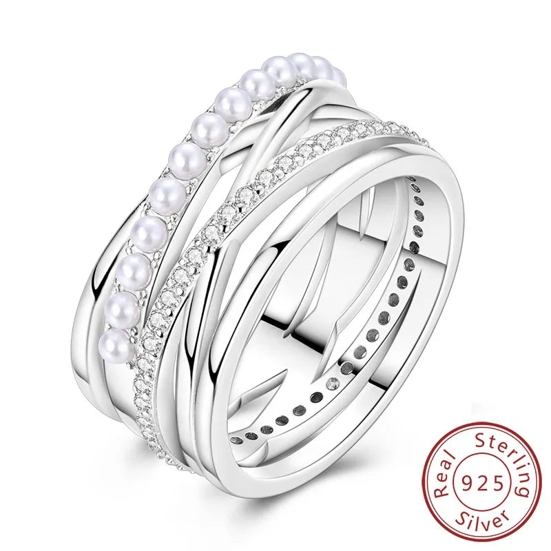 925 Silver Infinity Zircon Ring for Women
