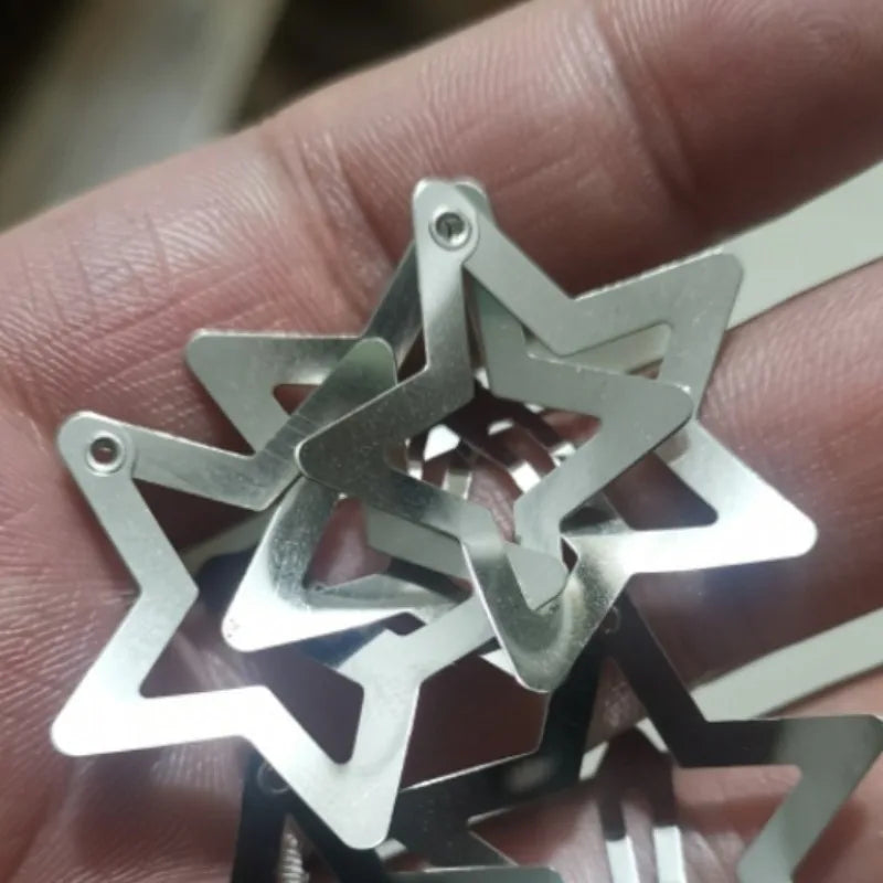 10/25/50/100pcs Y2K Silver Star Hair Clips