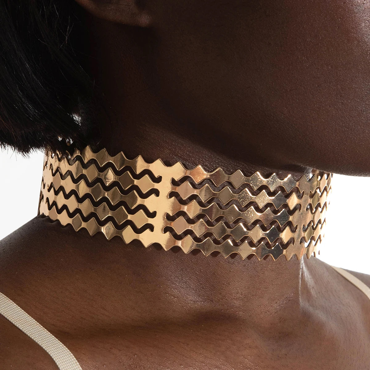 Docona Punk Heavy Metal Chain Choker Necklace