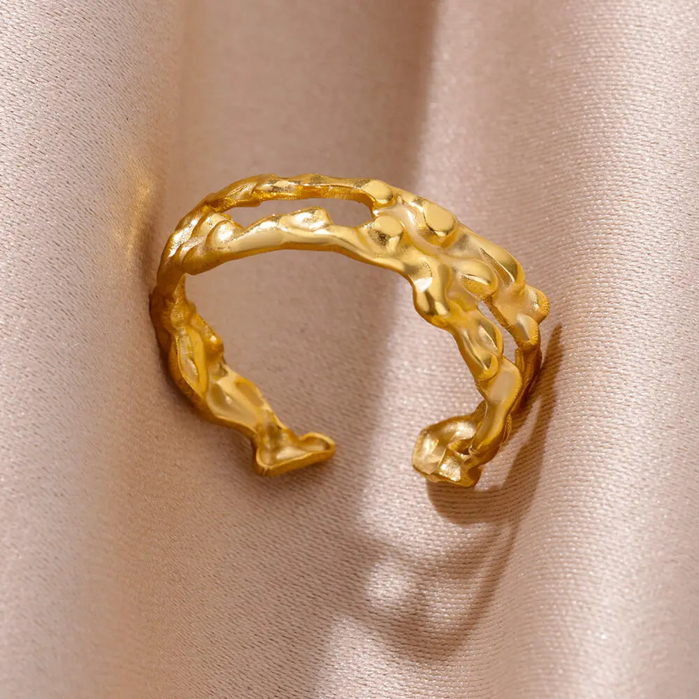 Stainless Steel Chunky Wide Ring