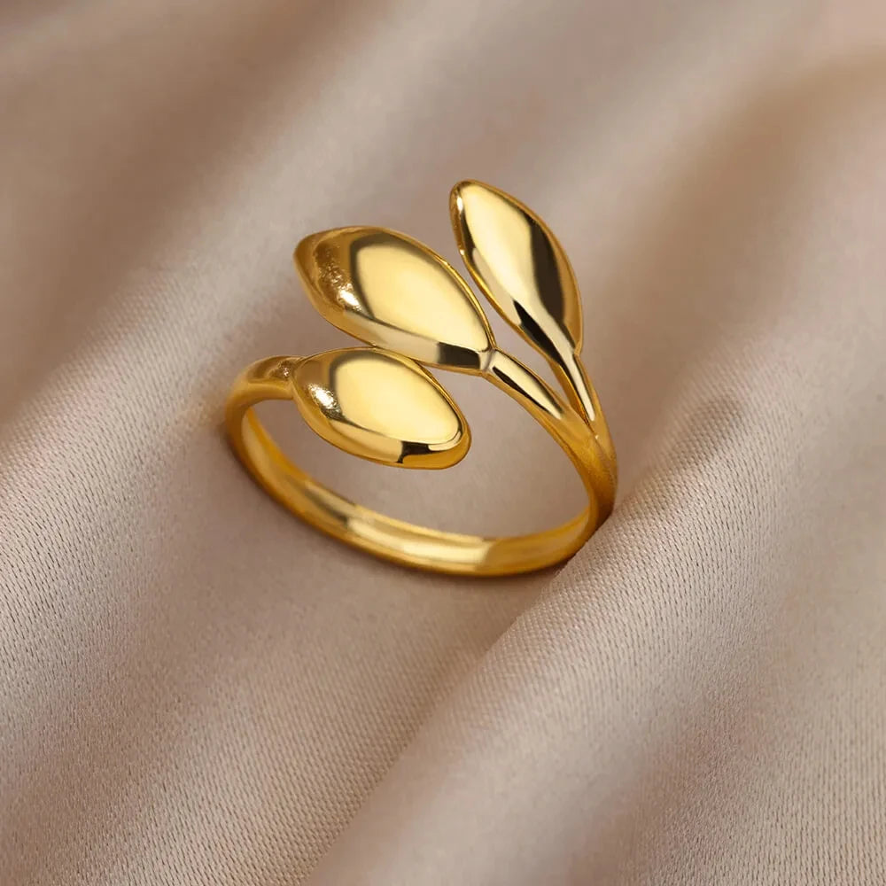 Luxury 316L Gold Stainless Steel Ring