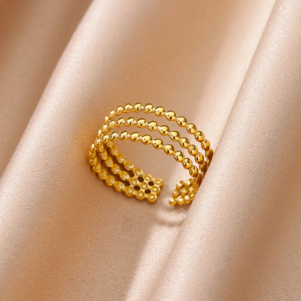 Stainless Steel Chunky Wide Ring