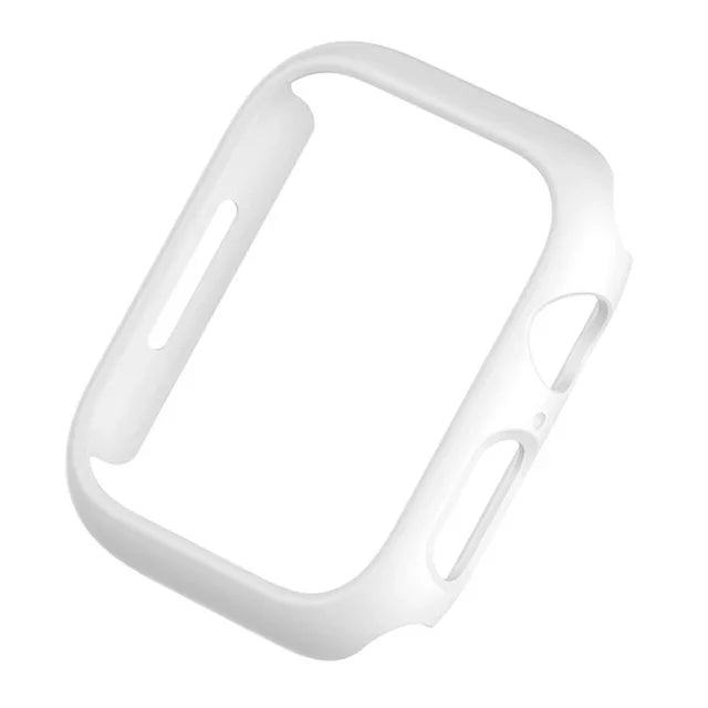 Protective PC bumper case for Apple Watch, durable and lightweight, fits multiple sizes and series.
