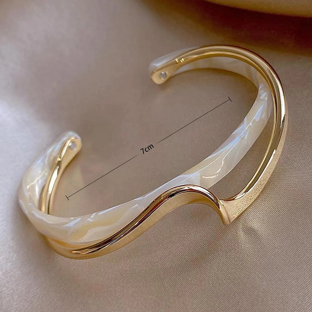 Gold Stainless Steel Titanium Roman Bangle Bracelet