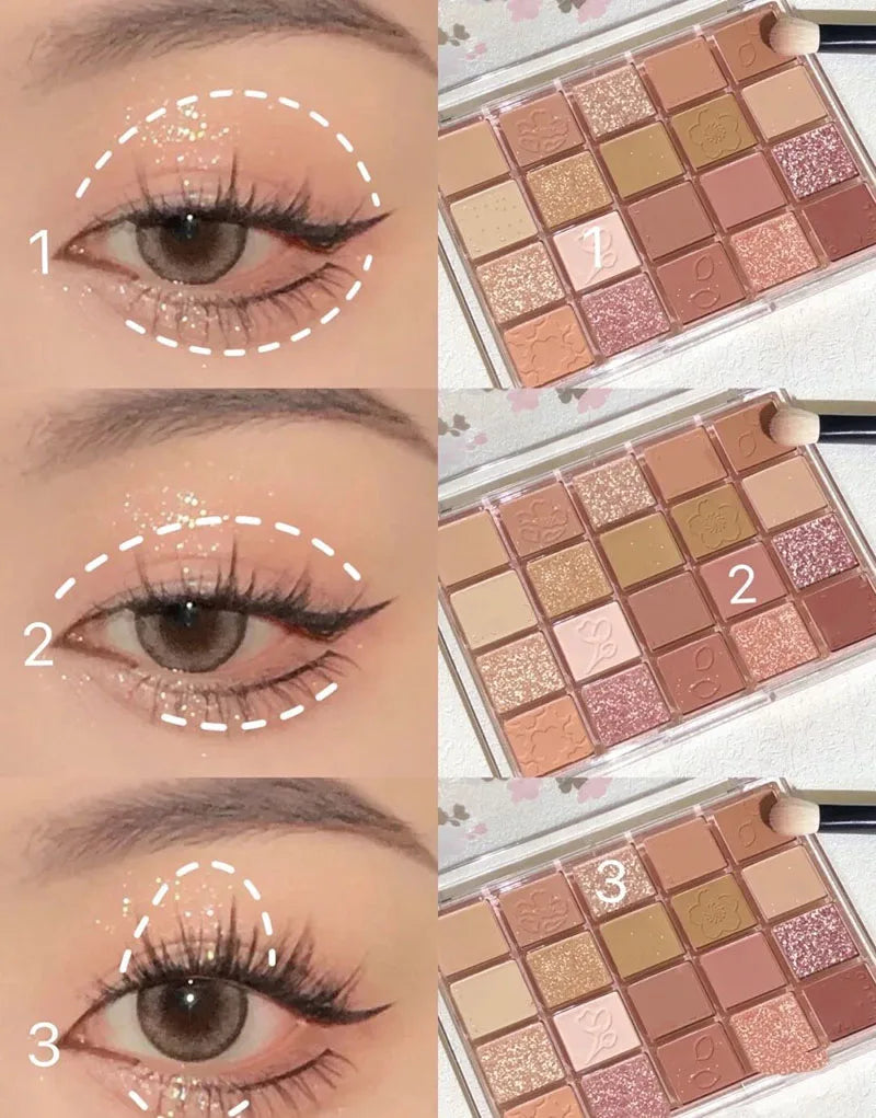 Elegant Cherry Matte & Pearl Palette