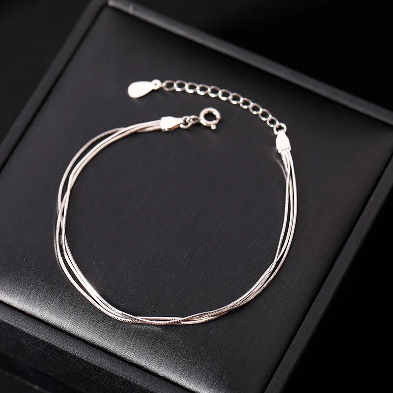925 Sterling Silver Multi-Layer Coil Bracelet