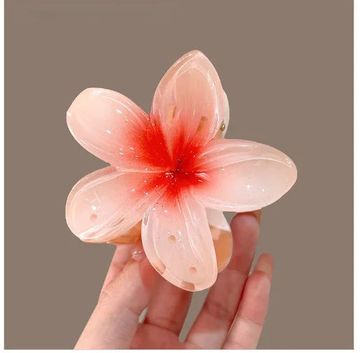 New Hawaiian Gradient Flower Hair Clips