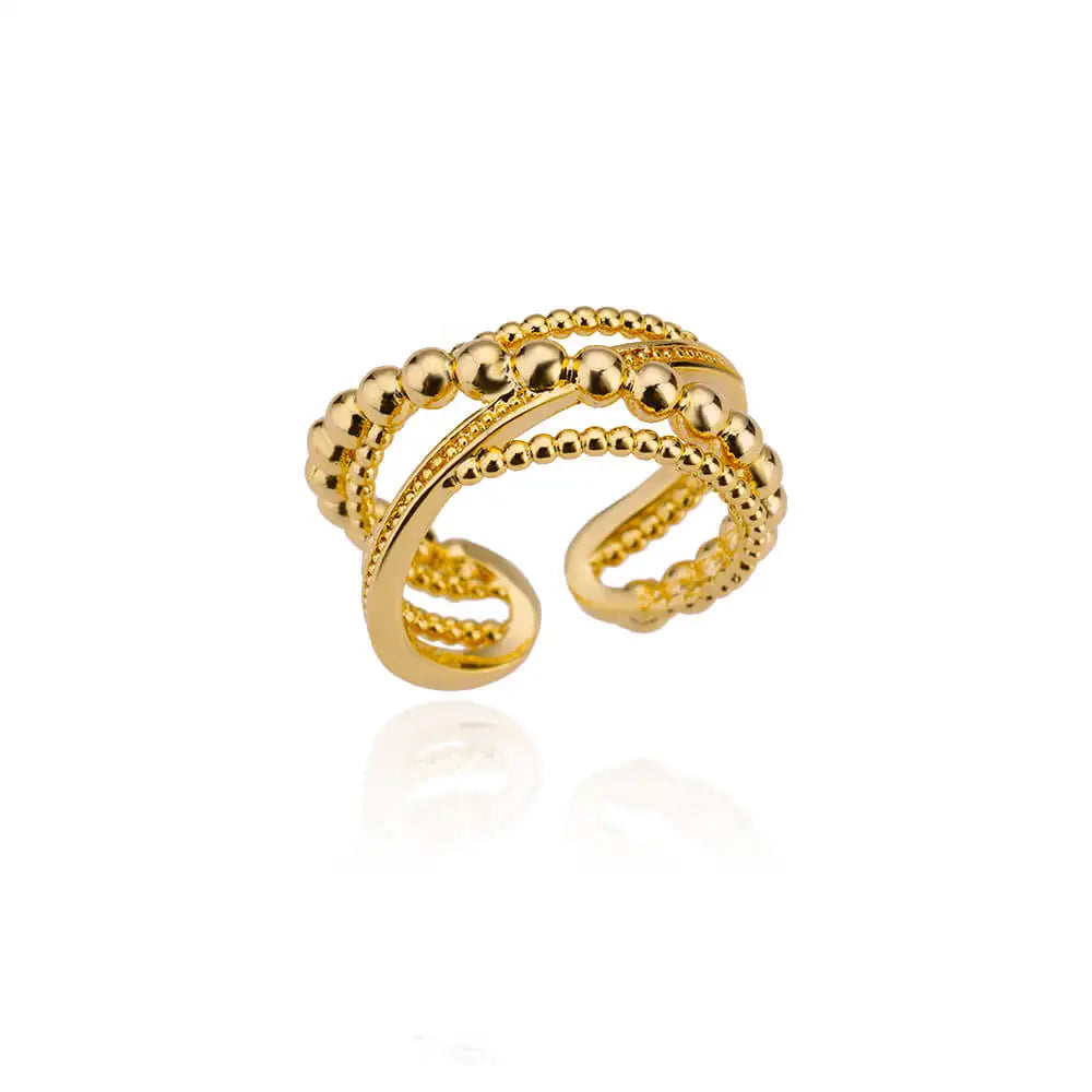 Luxury 316L Gold Stainless Steel Ring