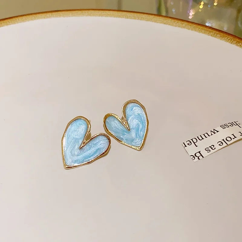 Heart Pearl Drop Earrings