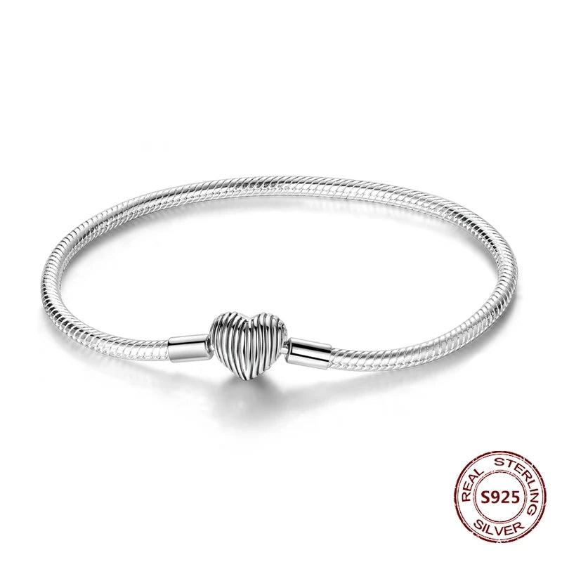 Star Moon Sun 925 Silver Charm Bracelet