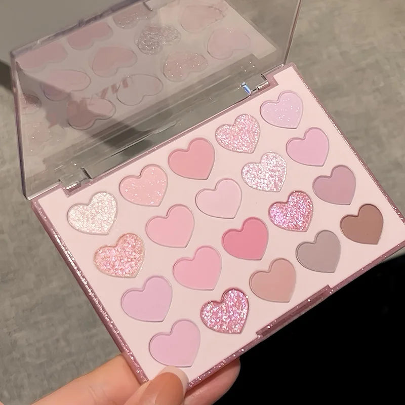 Romantic Pearl Heart Makeup Palette