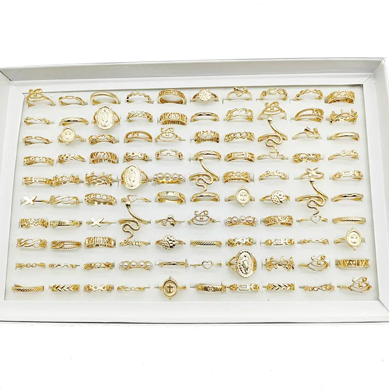 30pcs Gold Finger Rings Set – Snake Butterfly