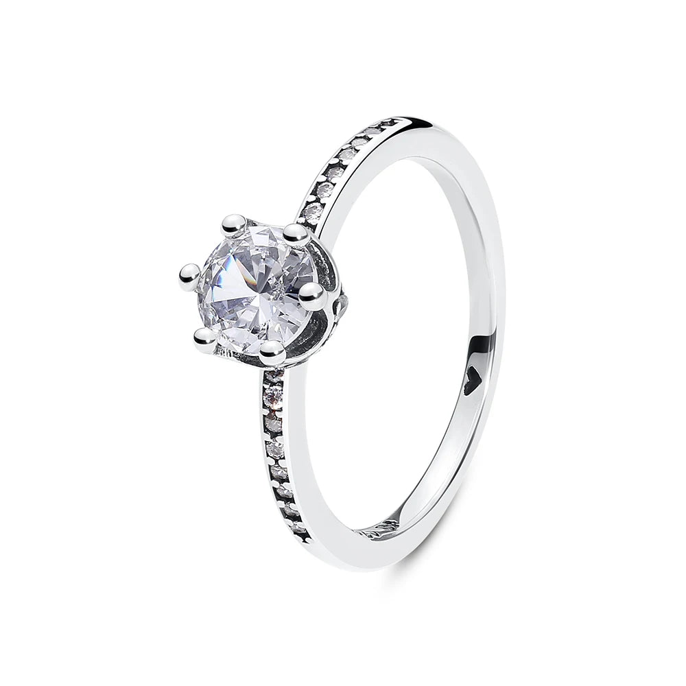925 Sterling Silver Crown Heart Ring