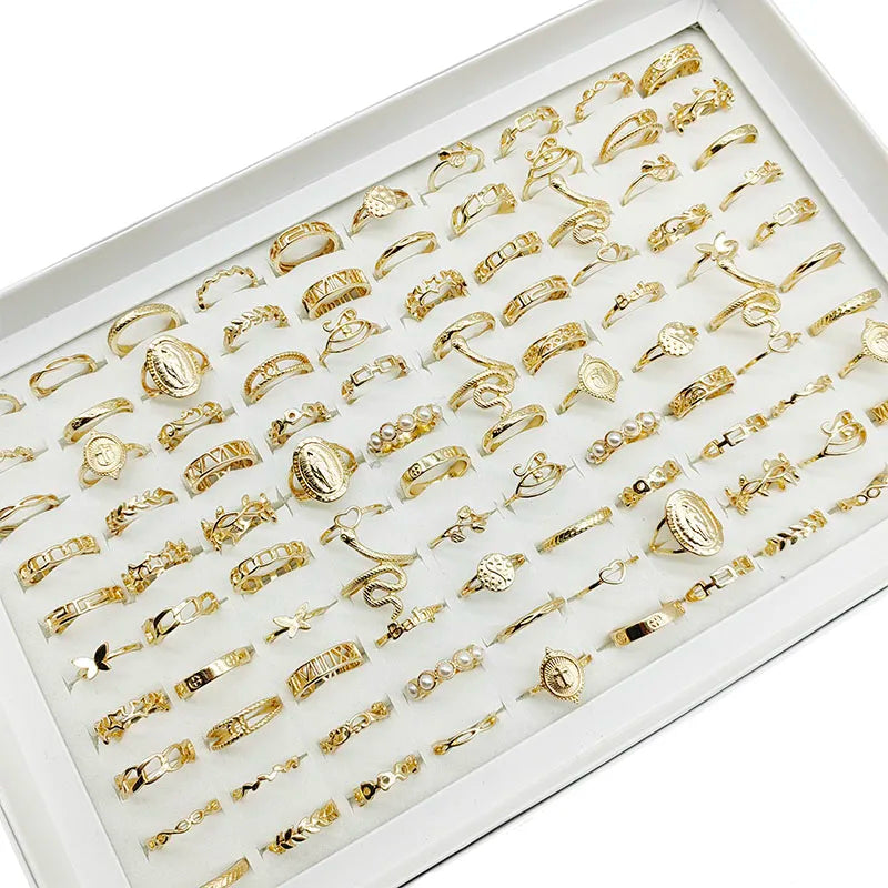 30pcs Gold Finger Rings Set – Snake Butterfly