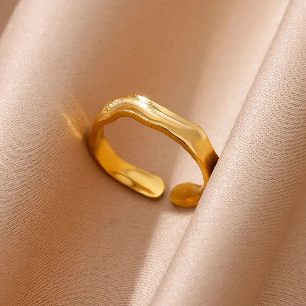 Stainless Steel Chunky Wide Ring
