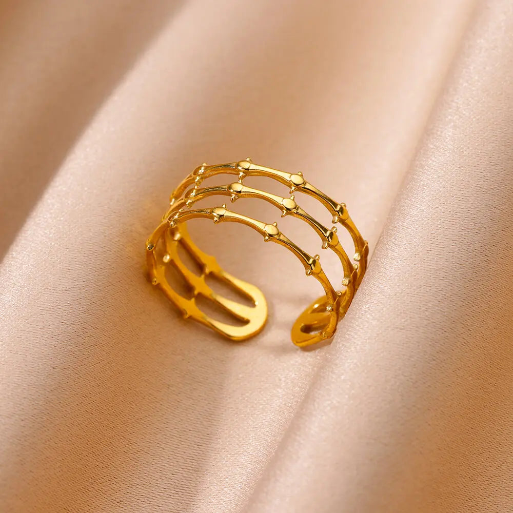 Stainless Steel Chunky Wide Ring