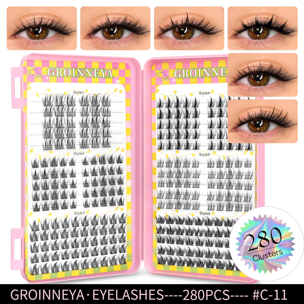 GROINNEYA 320PCS Lash Cluster Tray