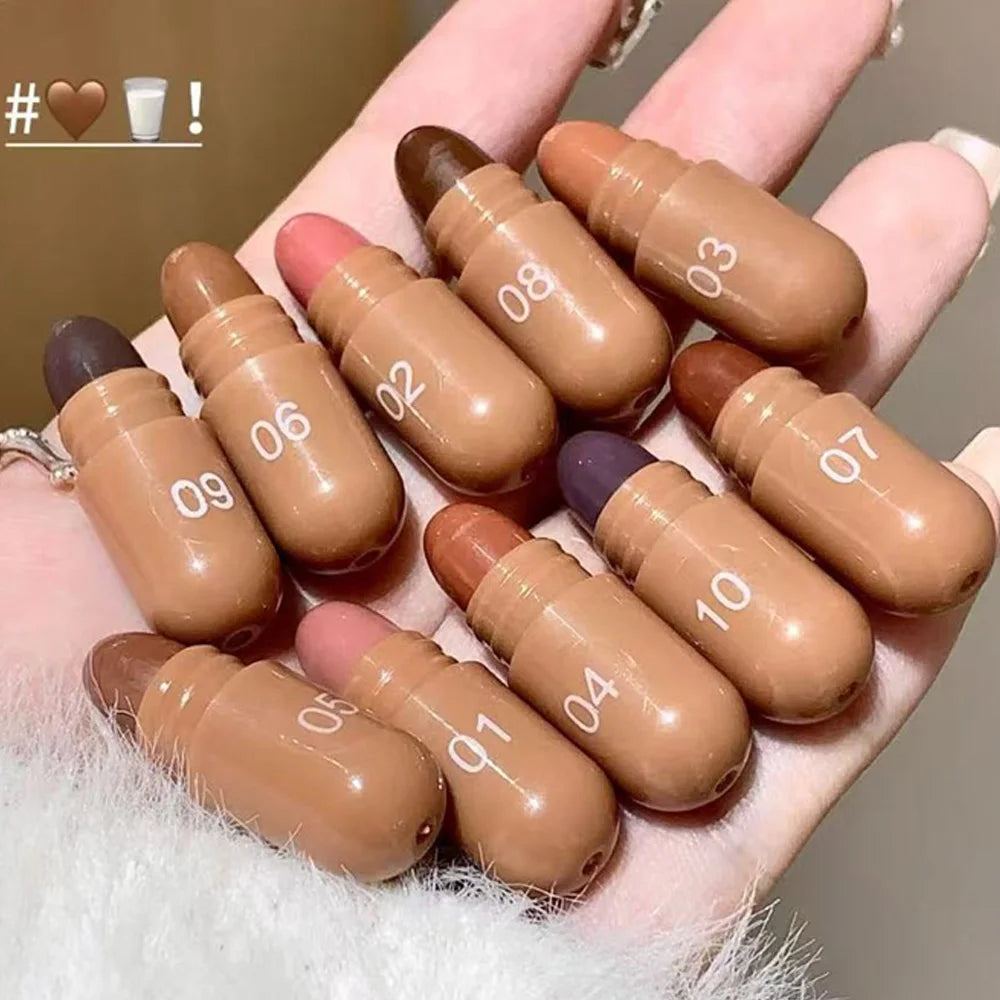 ‌10 Color Smooth Brown Lipstick Set
