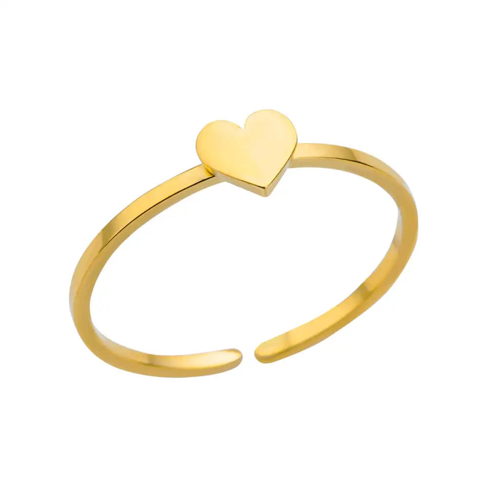 Luxury 316L Gold Stainless Steel Ring