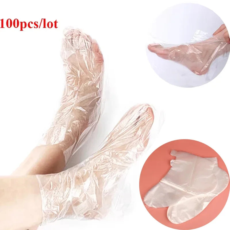 100PCS Transparent Disposable Foot Bags