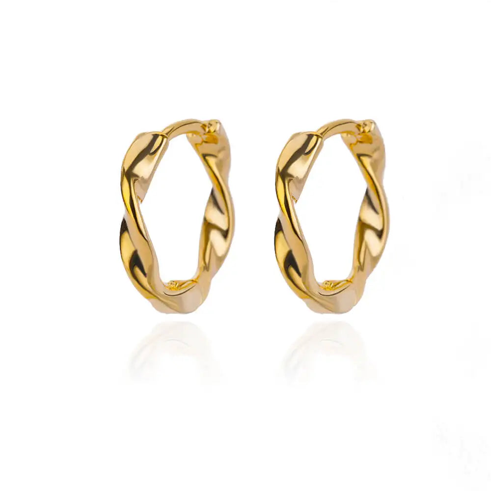 Elegant Round Stainless Steel Hoop Earrings