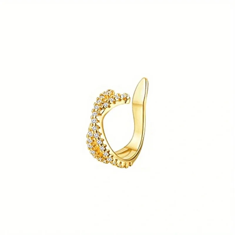 Cute Metal Leaf Ear Cuff Clip Earrings
