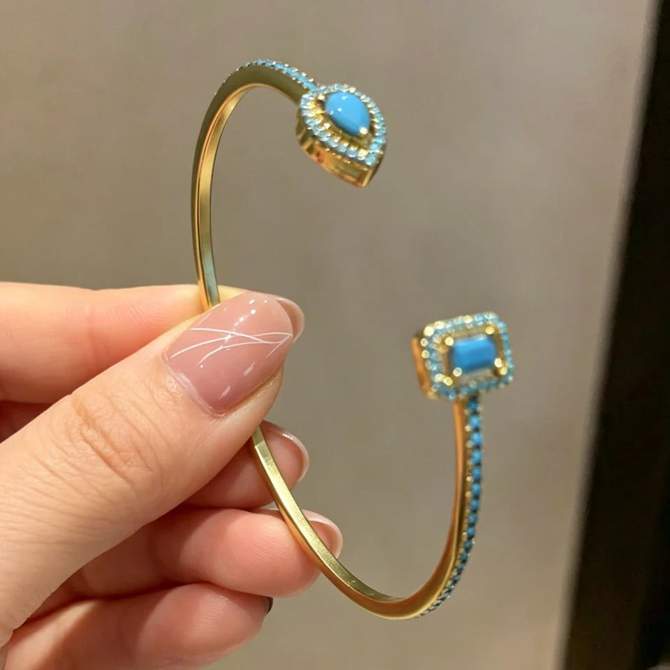 Luxury Geometric Gold Cuff Bangles Bracelet