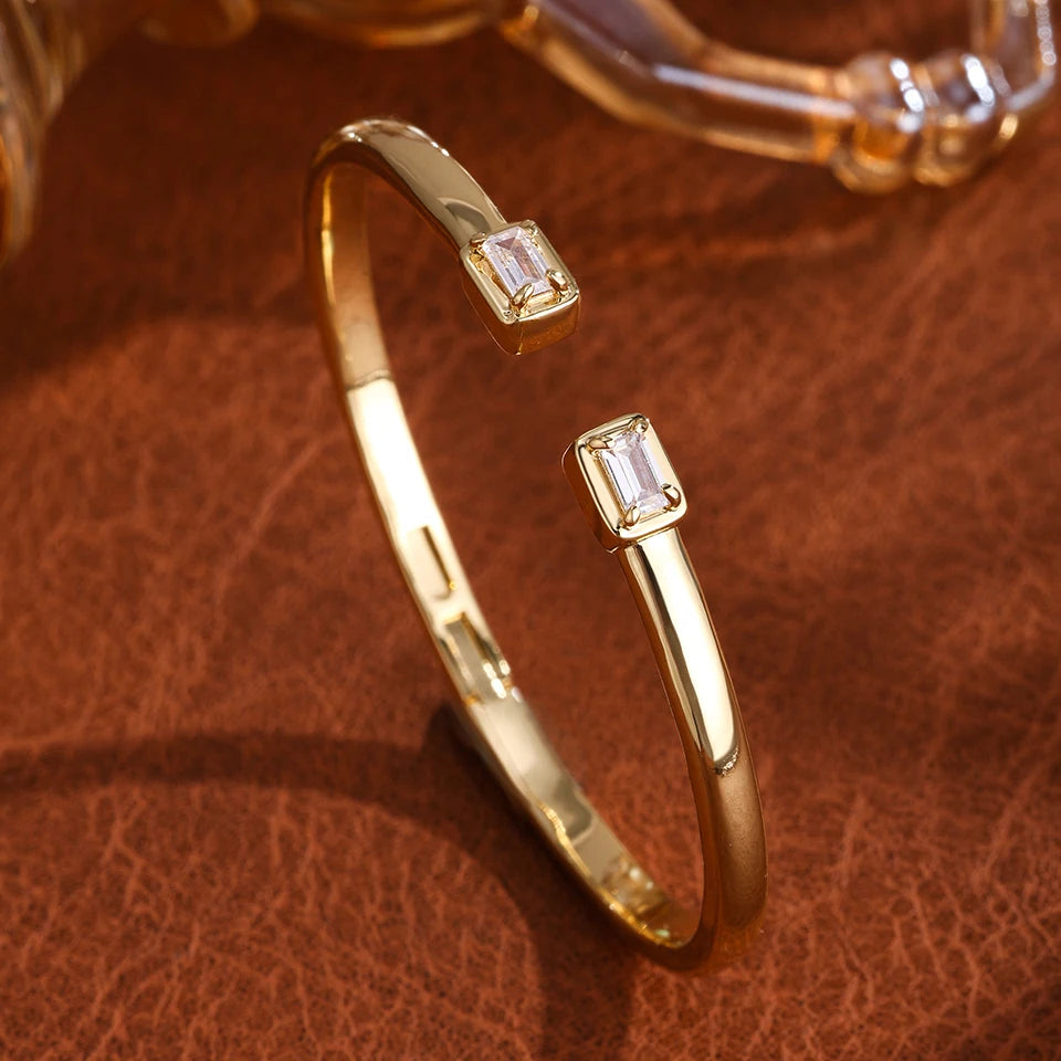 Luxury Geometric Gold Cuff Bangles Bracelet